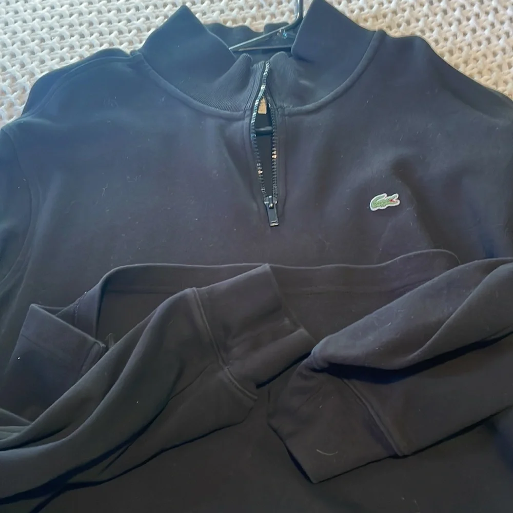 Lacoste 1/4 zip up Sweatshirt Shirt - Picture 9 of 9